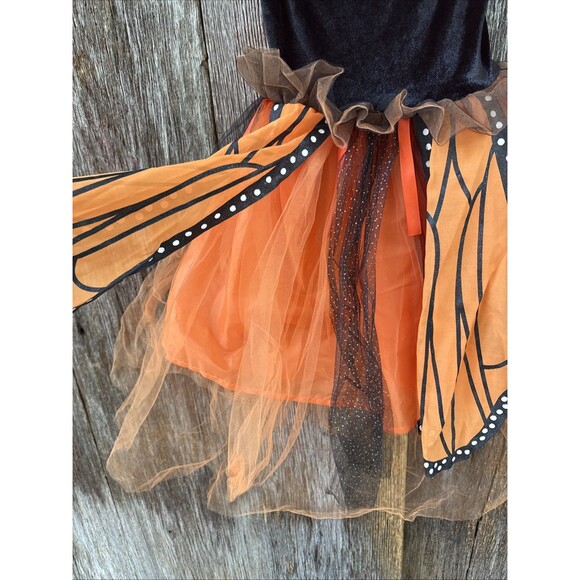 POTTERY BARN KIDS MONARCH BUTTERFLY DRESS HALLOWEEN COSTUME GIRLS SIZE 4-6 🦋 - Picture 2 of 6